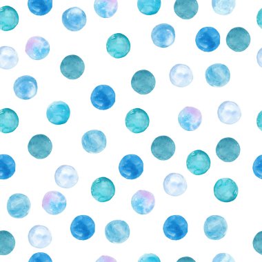 Polka Nokta Deseni, Kusursuz Suluboya Arkaplanı 