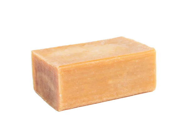 Brick Brown Common Soap Isollated White Background Stock Image