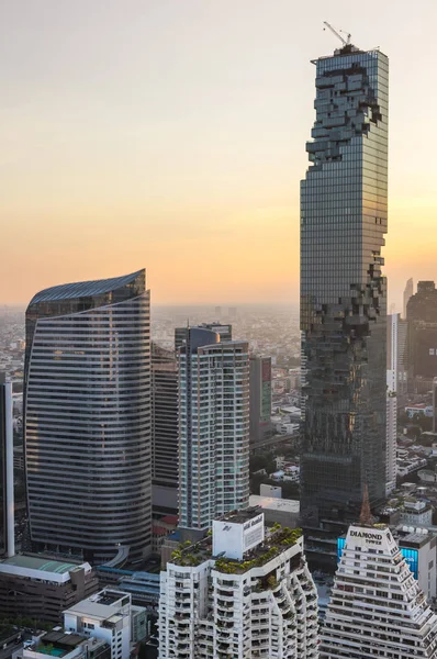 Bangkok Thailand Janeiro 2017 Vista Mahanakhon Edifício Mais Alto Tailândia — Fotografia de Stock