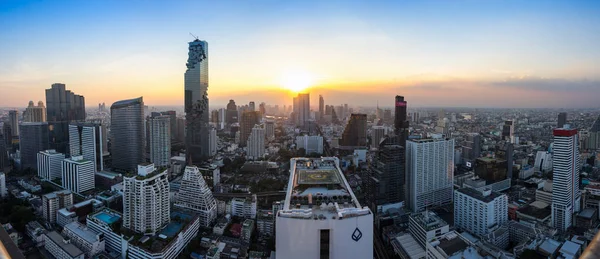 Bangkok Tailandia Enero 2017 Vista Superior Los Rascacielos Bangkok Desde — Foto de Stock