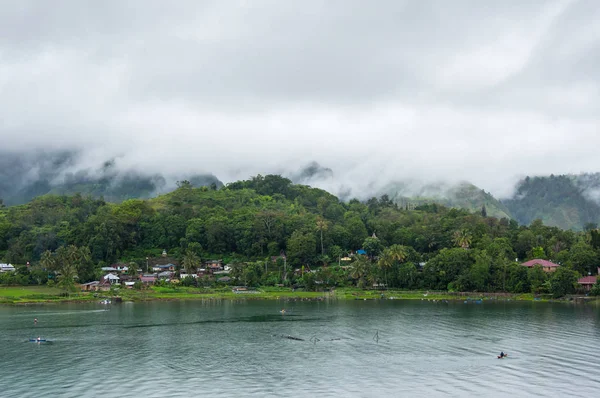 View Island Samosir Lake Toba Located Middle Northern Part Indonesian — Stock Photo, Image