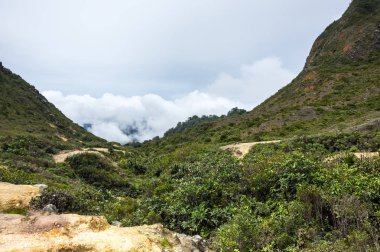 Mount Sibayak Adası Sumatra, Endonezya eğimi