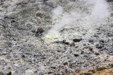 Volkan Sibayak Adası Sumatra, Endonezya krater