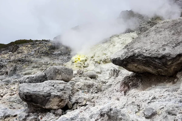 Kráter Vulkán Sibayak Sziget Szumátra Indonézia — Stock Fotó