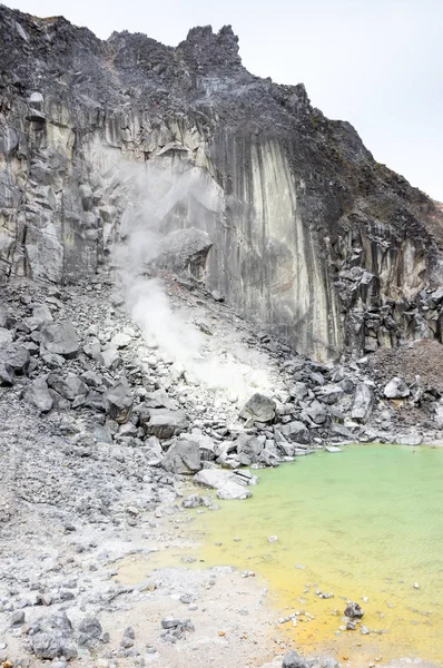 Cratera Vulcão Sibayak Ilha Sumatra Indonésia — Fotografia de Stock