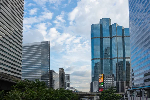 Bangkok Thailand Janeiro 2017 Vista Edifícios Modernos Bairro Empresarial Central — Fotografia de Stock