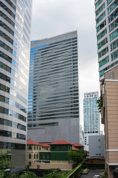 Weergave Van Moderne Gebouwen Silom Sathorn Centrale Zakelijke District Van — Stockfoto