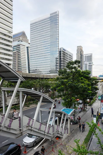 Bangkok Tailandia Enero 2017 Vista Edificios Modernos Distrito Financiero Central — Foto de Stock