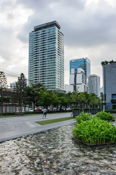 Бангкок Таиланд Января 2017 Вид Современные Здания Центральном Деловом Районе — стоковое фото