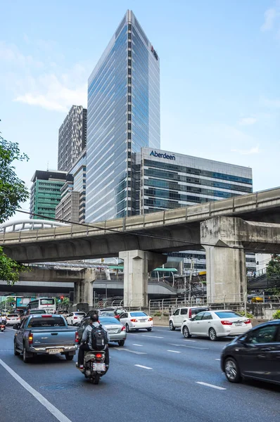 Bangkok Tailandia Enero 2017 Vista Edificios Modernos Distrito Financiero Central —  Fotos de Stock