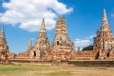 Ayutthaya, Tayland eski şehir kalıntıları görünümünü