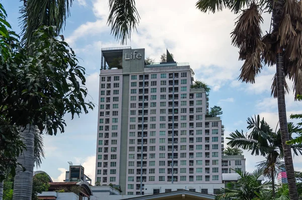 Μπανγκόκ Tαϋλάνδη Ιανουαρίου 2017 Προβολή Των Σύγχρονων Κτιρίων Silom Sathorn — Φωτογραφία Αρχείου