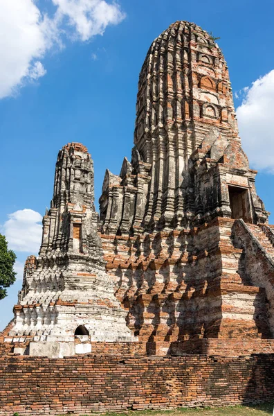 Uitzicht Ruïnes Van Oude Stad Ayutthaya Thailand — Stockfoto