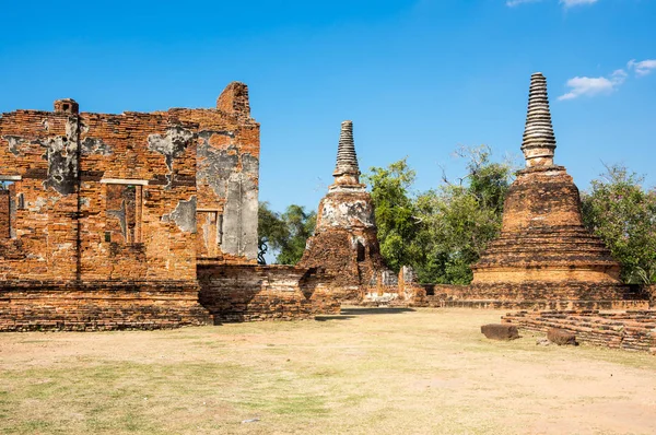 Widok Ruin Starego Miasta Ayutthaya Tajlandia — Zdjęcie stockowe