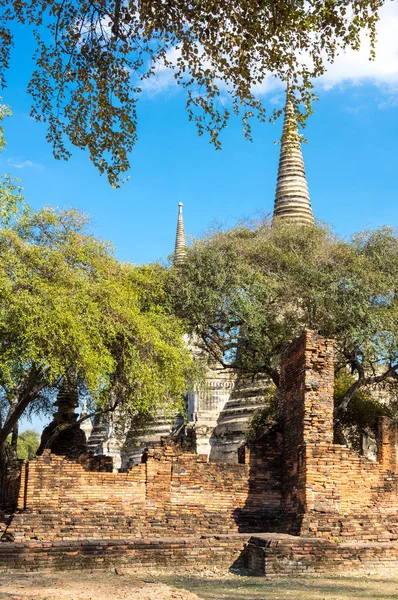 Вид Руины Старого Города Аюттхая Таиланд — стоковое фото