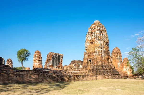 Widok Ruin Starego Miasta Ayutthaya Tajlandia — Zdjęcie stockowe