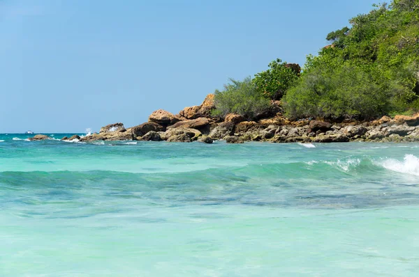 Costa Ilha Lan Golfo Tailândia Perto Pattaya Tailândia — Fotografia de Stock