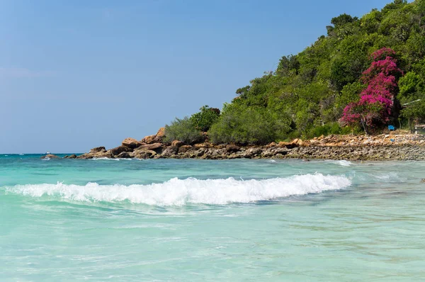 Costa Ilha Lan Golfo Tailândia Perto Pattaya Tailândia — Fotografia de Stock