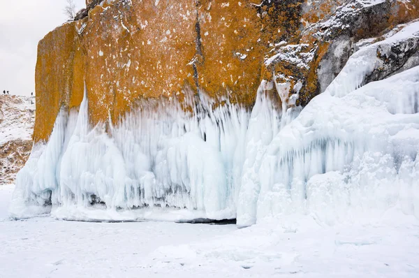 Eis Des Baikalsees Des Tiefsten Und Nach Volumen Größten Süßwassersees — Stockfoto