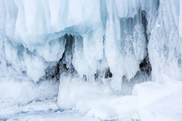 Jég Bajkál Legmélyebb Legnagyobb Édesvízi Kötet Világban Található Dél Szibéria — Stock Fotó