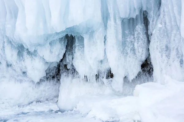 Gelo Lago Baikal Maior Mais Profundo Lago Água Doce Volume — Fotografia de Stock