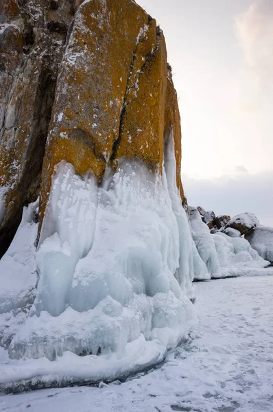 Hielo Del Lago Baikal Lago Agua Dulce Más Profundo Más —  Fotos de Stock