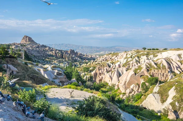 鳩の谷と 中央アナトリア トルコのカッパドキアの Ushisar — ストック写真