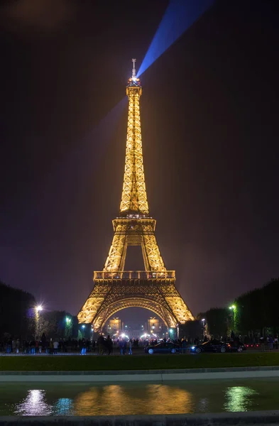 Torre Eiffel Uma Torre Treliça Ferro Forjado Champ Mars Paris — Fotografia de Stock