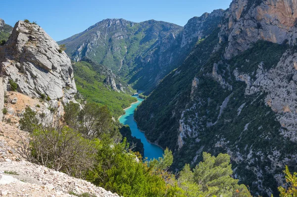 Kijk Klippen Van Gorge Verdon Provence Frankrijk — Stockfoto