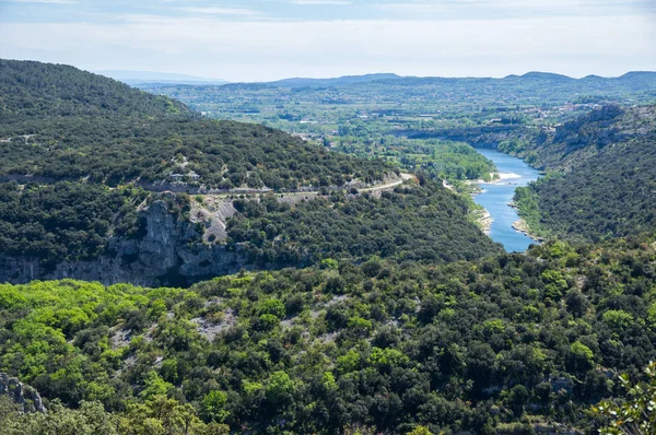 Veduta Delle Gole Ardeche Localmente Conosciute Come Grand Canyon Europeo — Foto Stock