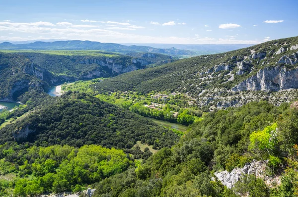 Veduta Delle Gole Ardeche Localmente Conosciute Come Grand Canyon Europeo — Foto Stock