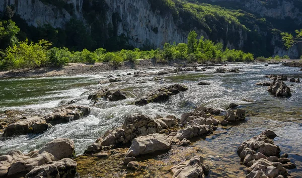 Vista Las Gargantas Ardeche Localmente Conocido Como Gran Cañón Europeo —  Fotos de Stock