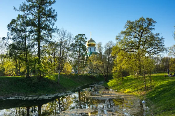 Άποψη Του Πάρκου Πόλης Άνοιξη Αγία Πετρούπολη Ρωσία — Φωτογραφία Αρχείου