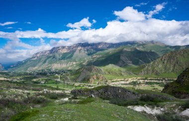Panoramik Baksan gorge Kabardey-çatışmalar işgalciler, Rusya'nın Kafkasya dağlarında