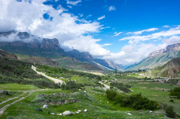 Vista Panorámica Garganta Baksan Las Montañas Del Cáucaso Kabardino Balkaria — Foto de Stock