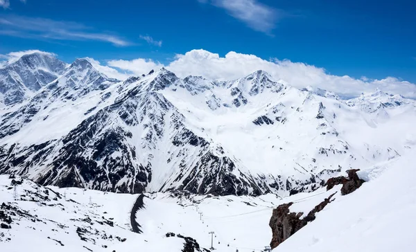 Kabardey Çatışmalar Işgalciler Rusya Nın Kafkasya Dağlarının Panoramik Görünüm — Stok fotoğraf