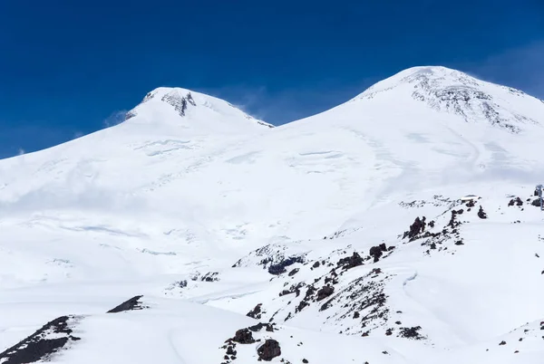 Doble Pico Del Monte Elbrus Montaña Más Alta Europa — Foto de Stock