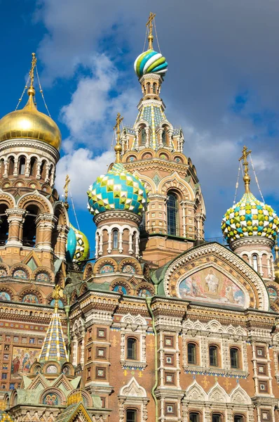 Frälsarens Kyrka Spillt Blod Viktigaste Sevärdheterna Sankt Petersburg Ryssland — Stockfoto