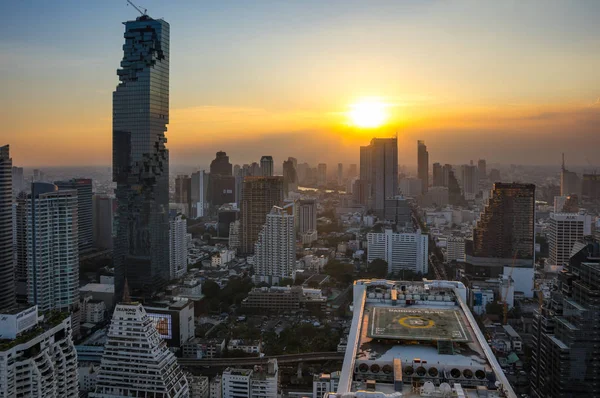 Bangkok Tajlandia Styczeń 2017 Widok Mahanakhon Najwyższy Budynek Tajlandii Wieżowiec — Zdjęcie stockowe