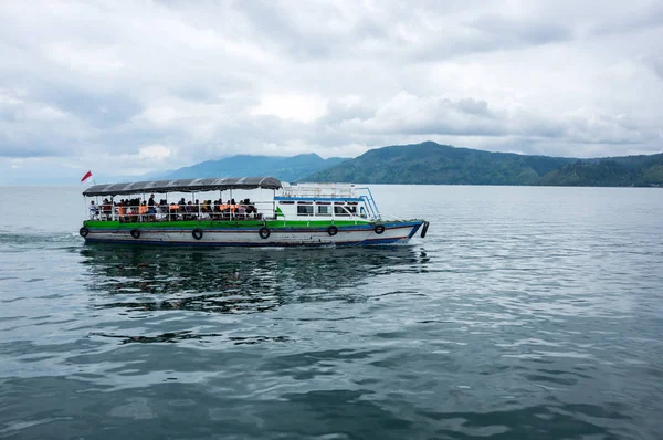 Lake Toba Een Grote Natuurlijke Meer Bezetten Caldera Van Een — Stockfoto