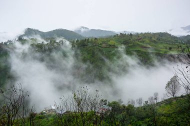 Ada Samosir görünümünü Lake Toba Kuzey Sumatra, Endonezya Endonezya Adası ortasında bulunan üzerinde