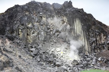 Volkan Sibayak Adası Sumatra, Endonezya krater