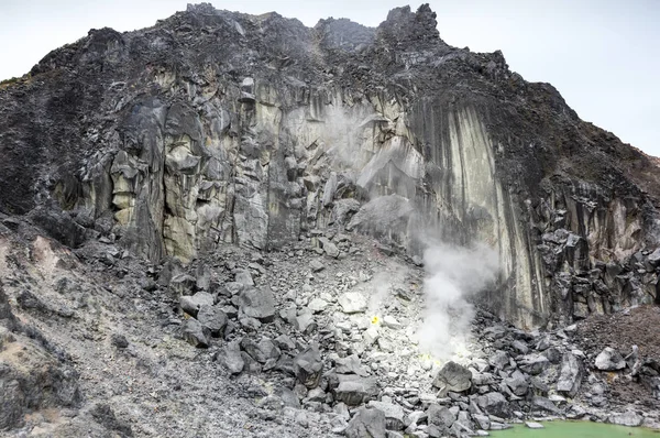 Cráter Del Volcán Sibayak Isla Sumatra Indonesia —  Fotos de Stock