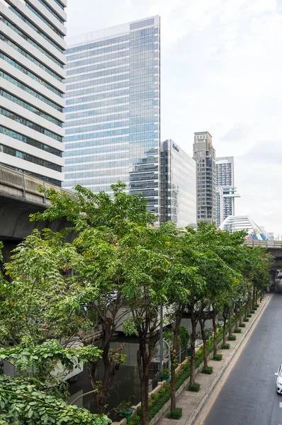 Bangkok Tailandia Enero 2017 Vista Edificios Modernos Distrito Financiero Central —  Fotos de Stock