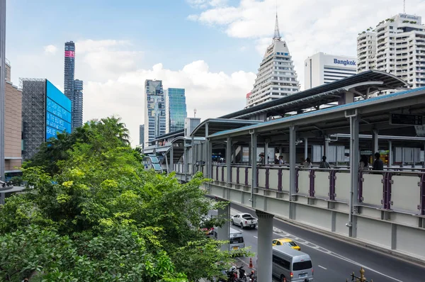 Bangkok Tailandia Enero 2017 Vista Edificios Modernos Distrito Financiero Central —  Fotos de Stock