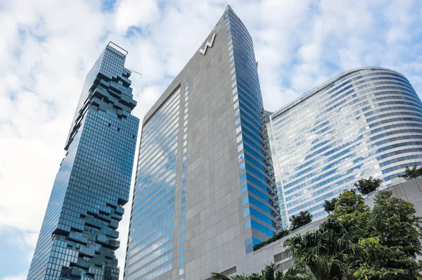 Bangkok Thailand Janeiro 2017 Vista Edifícios Modernos Bairro Empresarial Central — Fotografia de Stock