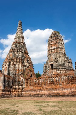 Ayutthaya, Tayland eski şehir kalıntıları görünümünü