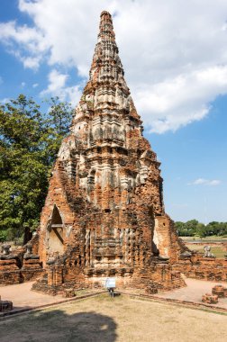 Ayutthaya, Tayland eski şehir kalıntıları görünümünü