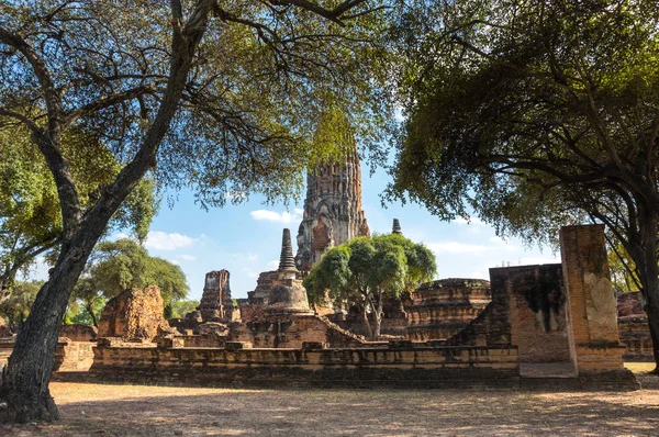 Widok Ruin Starego Miasta Ayutthaya Tajlandia — Zdjęcie stockowe