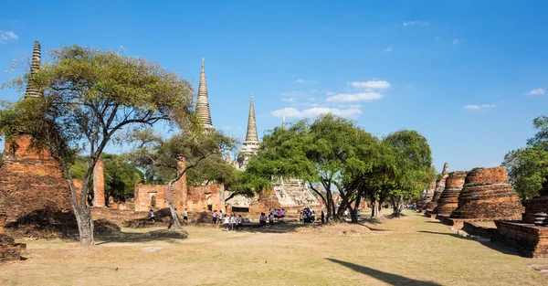 Widok Ruin Starego Miasta Ayutthaya Tajlandia — Zdjęcie stockowe